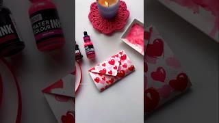 DIY heart envelope #craftideas #artshorts #shortviral #diy #diyenvelope #watercolor #arttutorial