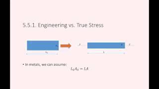 5 5 Engineering vs True Stress