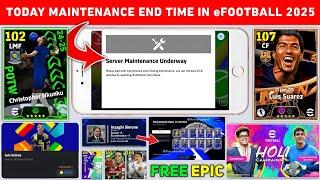 Maintenance End Time Today In eFootball 2025 Mobile | Pes Server Maintenance | Maintenance End Time