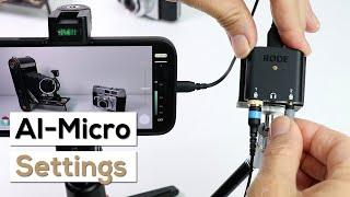 Rode AI-Micro Settings | Using the Rode Central and Rode Reporter Apps