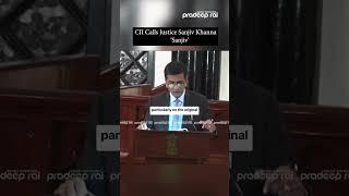 My Successor Justice Sanjiv Khanna : CJI DY. Chandrachud