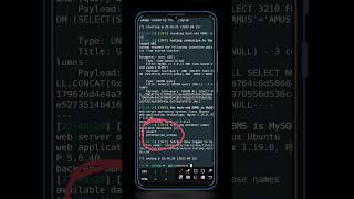SQLMAP IN TERMUX || #kalilinux #coding #termux #cybersecurity #linux #python #shorts #sqlmap #sql