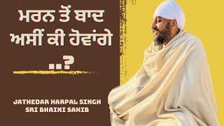 ਮਰਨ ਤੋਂ ਬਾਦ ਅਸੀਂ ਕੀ ਹੋਵਾਂਗੇ ..? #sribhainisahib #jathedarharpalsinghsribhainisahib