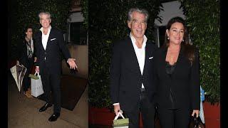 Pierce Brosnan and Keely Shaye Smith are all smiles after having dinner with friends!