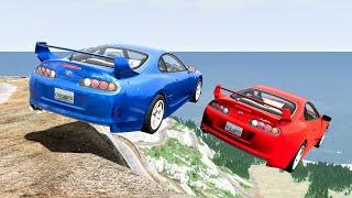 Realistic Car Cliff Drops #41 - BeamNG Drive Crashes | CrashBoomPunk