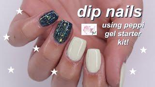 DIP NAILS using peppi gel starter kit!