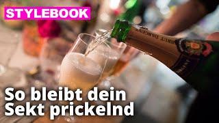 Sektflasche wieder verschließen | Life-Hack | STYLEBOOK