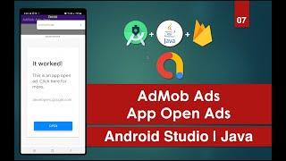 AdMob Ads | 07 App Open Ads |  Android Studio | Java