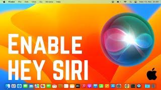 How to Enable "HEY SIRI" Hands Free Voice Command on Mac / macOS