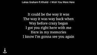 Lukas Graham ft Khalid - I Wish You Were Here Lyrics