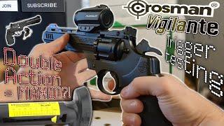 Crosman Vigilante: Trigger Pull Test & Cylinder/Barrel Overview [Single & Double action Co2 pistol]