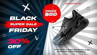 Black Friday Sale Brushed Promo After Effects Template