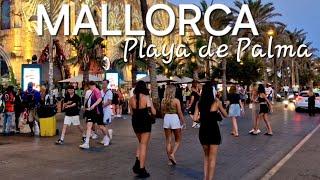 MALLORCA island | Evening VIBE in  PLAYA de Palma  | Spain 2024 4K