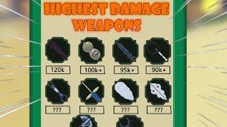 TOP 10 HIGHEST DAMAGE Weapons In Shindo life | Shindo Life Weapon Tier List