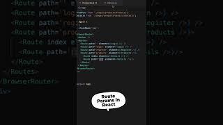 Route params in react #reactrouterv6 #react #reactrouter #techshareskk #technology