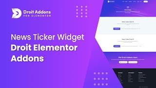 News Ticker Widget | Droit Addons for Elementor