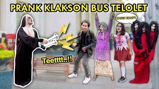 PRANK KLAKSON BUS TELOLET.. AUTO NGOMONG R4MAH.. !!