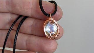 Faceted Stone Crystal Mini Pendant Wire Wrapping Tutorial