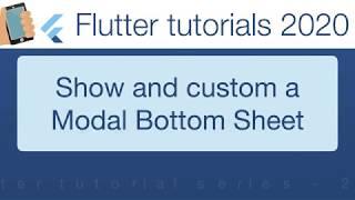 16-Flutter basics-Show and custom a Modal Bottom Sheet