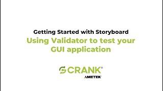 Using Validator to test Storyboard-built embedded UIs