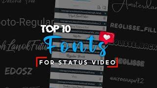 Top 10 Fonts For Status Video | Best Fonts For Editing | 2022 Best Font Free Download | Santali