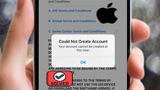 Could Not Create Account Your Account Cannot be Created at this time || Apple ID |iOS 18