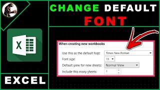 How to Change Default Font in Excel #exceltutorial