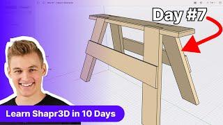 Shapr3D for Woodworkers Tutorial | Day #7: 3D Model a Sawhorse in Sharp3D