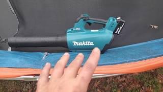 Makita 18v Brushless Blower Clearing Wet Leaves 