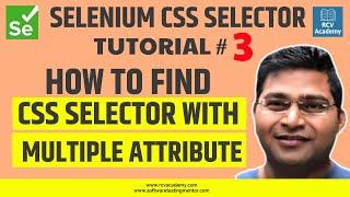 Selenium CSS Selector #3 - CSS Selector with Multiple Attributes