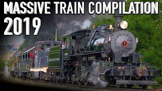 Massive Train Compilation 2019 Tons of Trains Over 100 Run Bys!