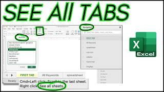 6 Ways to Navigate Tabs in MS Excel || See All Sheets