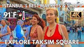 Istanbul Turkey 4K Walking Tour Explore the City Center's Markets, Shops, and Street Foods in Taksim