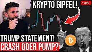 DONALD TRUMP Statement vom KRYPTO GIPFEL - Wie reagieren Bitcoin & Altcoins? Live Reaktion