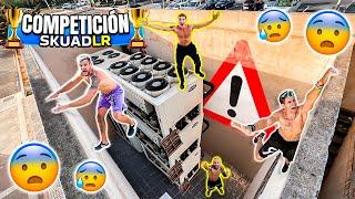 ¿QUÉ YOUTUBER de la SKUADLR ESCAPA MEJOR? *COMPETICIÓN de PARKOUR*