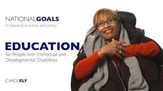 Education for people with intellectual and developmental disabilities