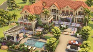 Mediterranean Mansion (BASE GAME ONLY) The Sims 4 Speed Build