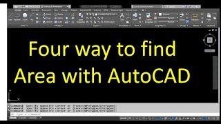 four ways to find area with autocad #area