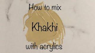 How To Make Shades Of Khakhi | Acrylics | Color Mixing #125