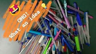 2 beautiful ideas to reuse old pens | stand | key holder | crafts from pen |