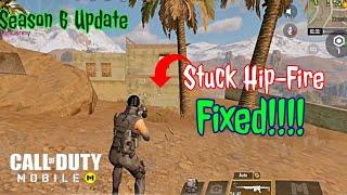How to fix Stuck Hip-Fire Button Perspective | Season 6 Update | Call of Duty Mobile | Left Fire