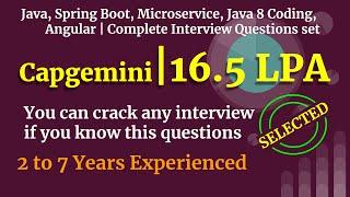 Capgemini Interview | Angular, Java coding, Spring Boot, Microservice Question Answers