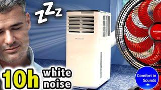 FALL ASLEEP INSTANTLY - Air Conditioner, and Oscillating Fan Sounds, White Noise, Dark Screen