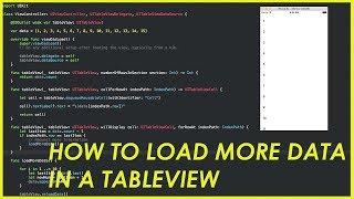 [Swift 3 Tutorial] - Pagination / Load more data in a UITableview