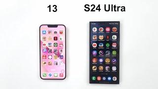 Samsung S24 Ultra vs iPhone 13 - Speed Test!