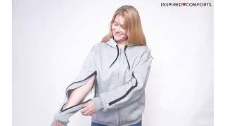 Inspired Comforts Dialysis Port Access Pullover Hoodie with Two Way Arm Zips