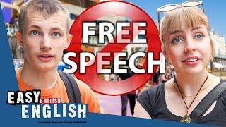 Do BRITS Believe in FREE SPEECH? | Easy English 161