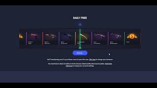 Unboxing Knife on CSGOCASES.COM daily free spin case