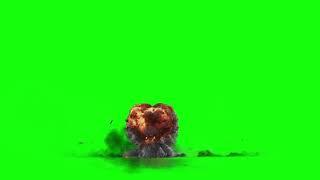 Green screen bomb blast