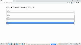 Angular 12 Select2 Working Demo